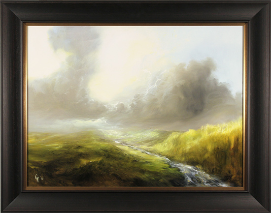 Clare Haley, Original oil painting on panel, Music of a Moorland Stream