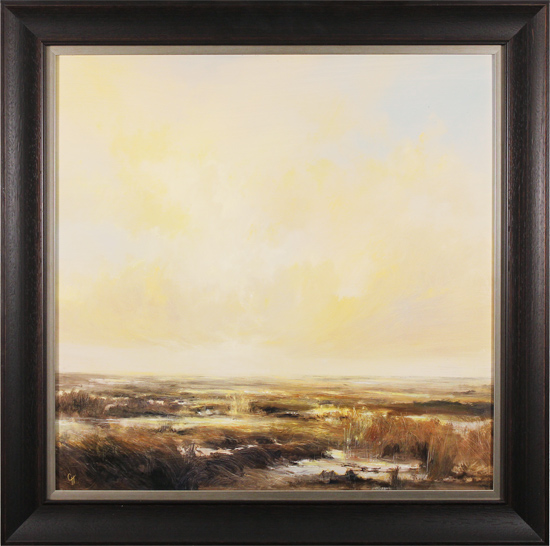 Clare Haley, Original oil painting on panel, Marshlands in the Brightest Light, click to enlarge