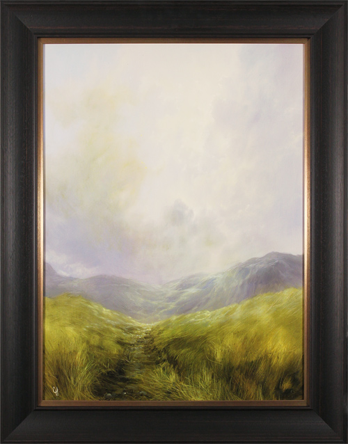 Clare Haley, Original oil painting on panel, Down the Grassy Path