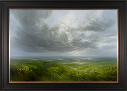 Clare Haley, Original oil painting on panel, When the Wind Blows