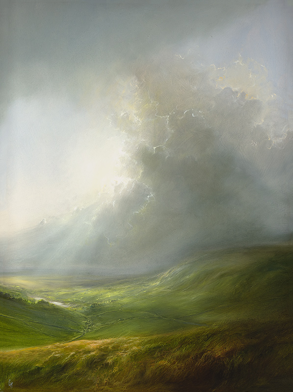 Clare Haley, Original oil painting on panel, High Places