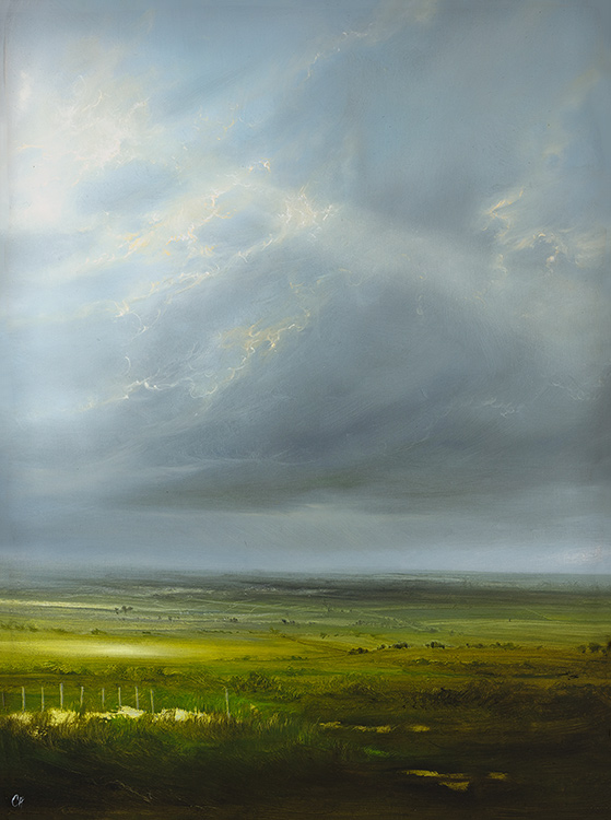 Clare Haley, Original oil painting on panel, Away and Beyond