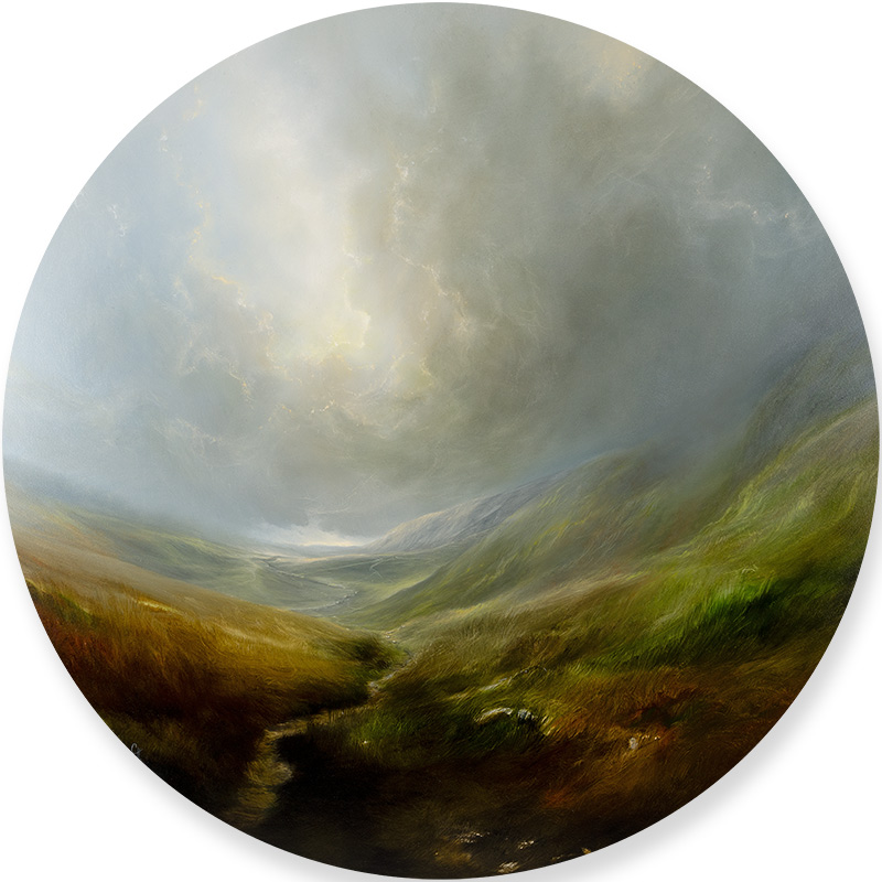 Clare Haley, Original oil painting on panel, A World Away