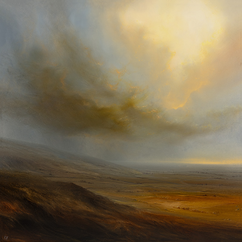 Clare Haley, Original oil painting on panel, Holding the Light