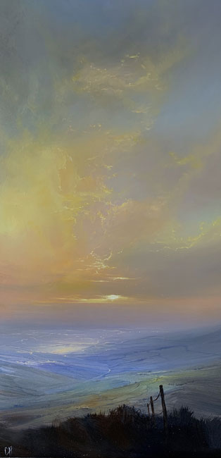 Clare Haley, Original oil painting on panel, To End the Day