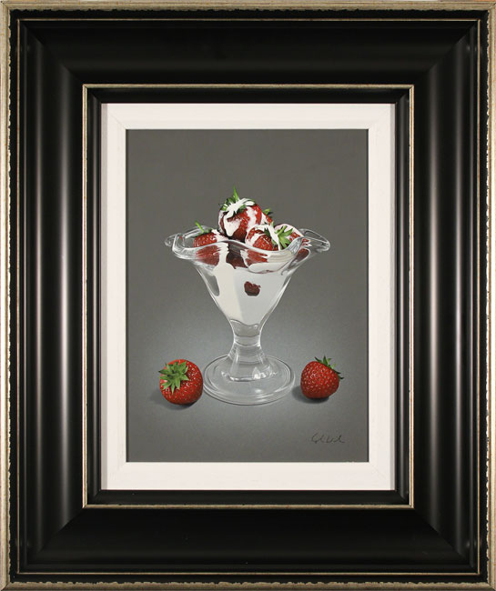 Colin Wilson, Original acrylic painting on board, Strawberries and Cream, click to enlarge