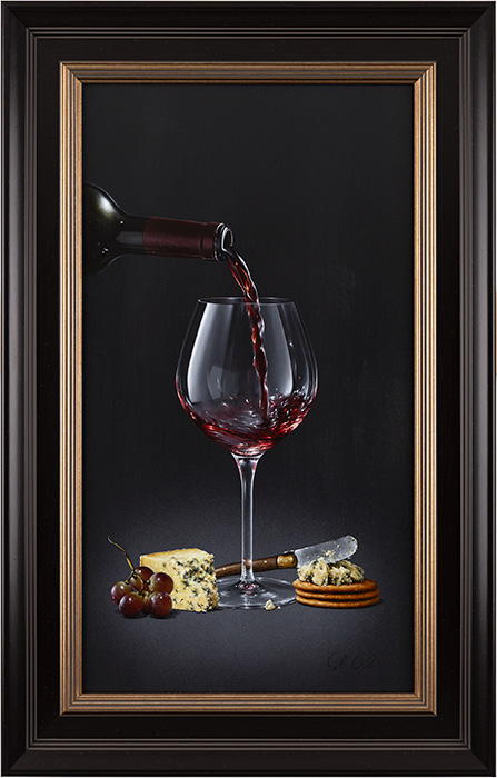 Colin Wilson, Original acrylic painting on board, Ripples of Red
