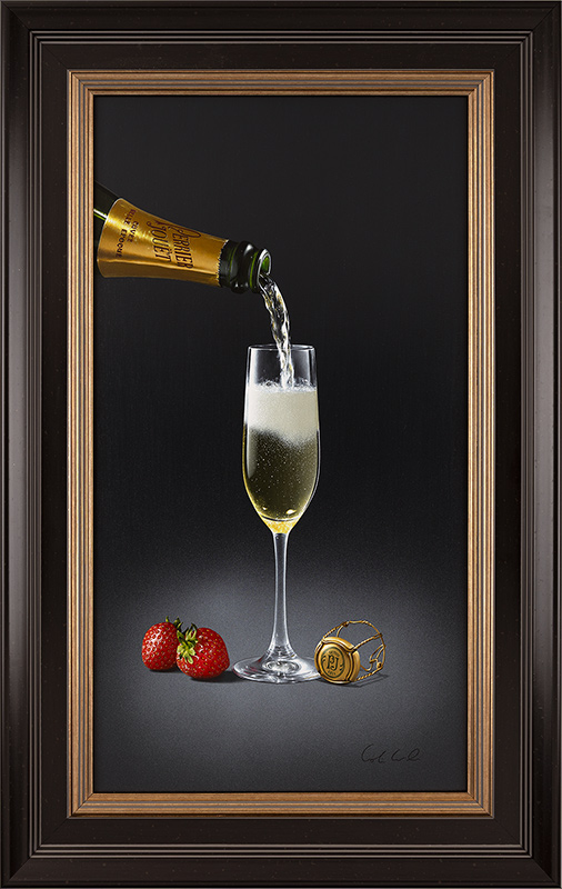 Colin Wilson, Original acrylic painting on board, A Moment Uncorked