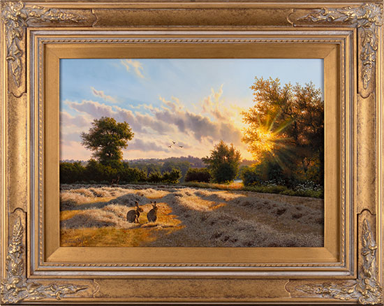 Daniel Van Der Putten, Original oil painting on panel, Haymaking near Gilberdyke, Yorkshire