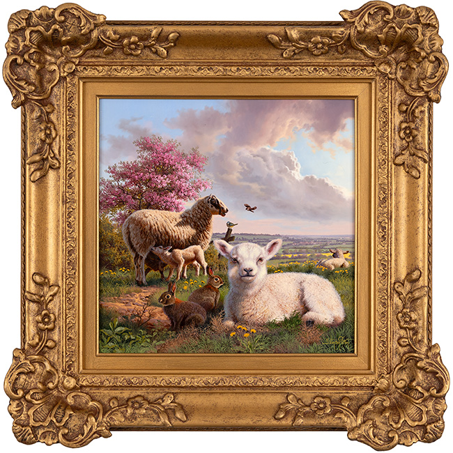 Daniel Van Der Putten, Original oil painting on panel, Spring Time in May