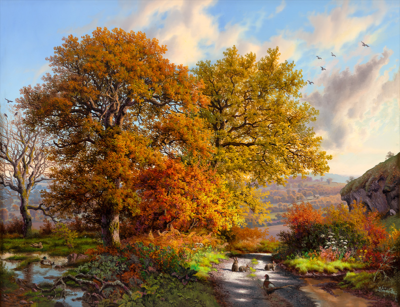 Daniel Van Der Putten, Original oil painting on panel, Road to Kettlewell, Yorkshire