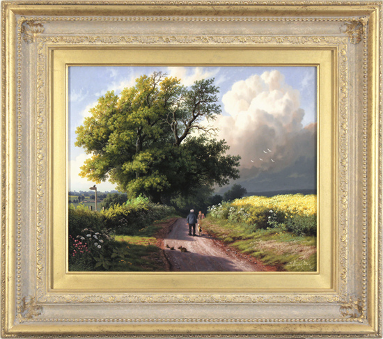 Daniel Van Der Putten, Original oil painting on panel, Road to Woodford Halse