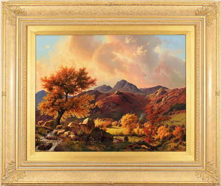 Daniel Van Der Putten, Original oil painting on panel, Autumn Colours in Langdale, Cumbria