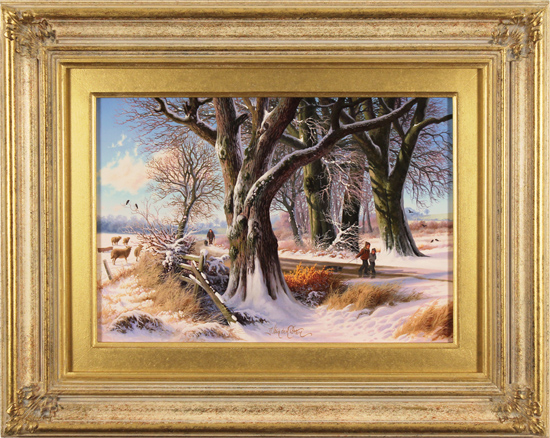 Daniel Van Der Putten, Original oil painting on panel, Road to Badby, Northants