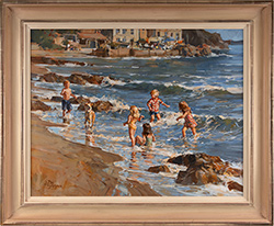 Dianne Flynn, Original acrylic painting on canvas, Happy Times