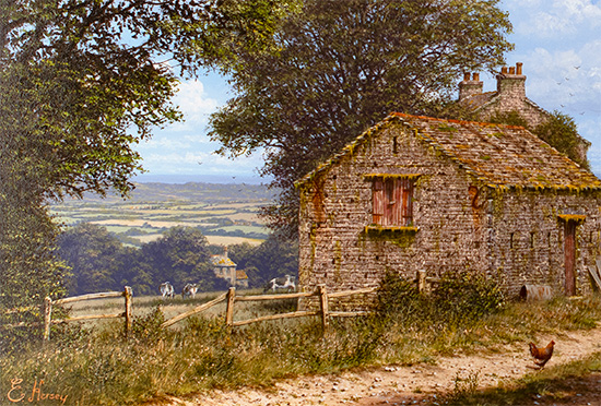 Edward Hersey, Original oil painting on panel, Where Time Stands Still ...