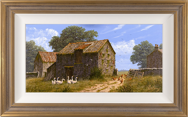 Edward Hersey, Original oil painting on panel, High Summer, North Yorkshire