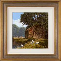 Edward Hersey, Original oil painting on panel, An Afternoon Dip