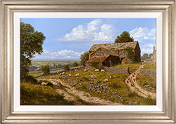 Edward Hersey, Original oil painting on panel, Ridge View Farm