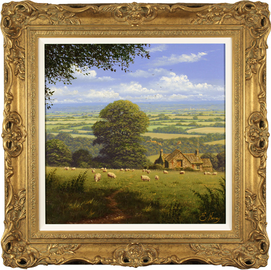 Edward Hersey, Original oil painting on canvas, Into the Vale, North Yorkshire, click to enlarge