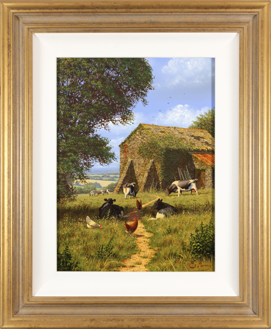 Edward Hersey, Original oil painting on canvas, Summer at the Old Dairy, click to enlarge