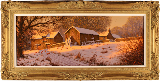 Edward Hersey, Original oil painting on canvas, Softly into a Winter's Eve, click to enlarge