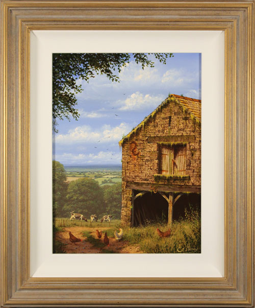 Edward Hersey, Original oil painting on canvas, The Lucky Barn, North Yorkshire, click to enlarge