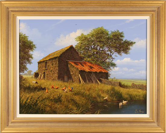 Edward Hersey, Original oil painting on canvas, By the River in the West Country, click to enlarge