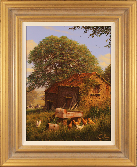 Edward Hersey, Original oil painting on canvas, The Old Barn, North Yorkshire, click to enlarge