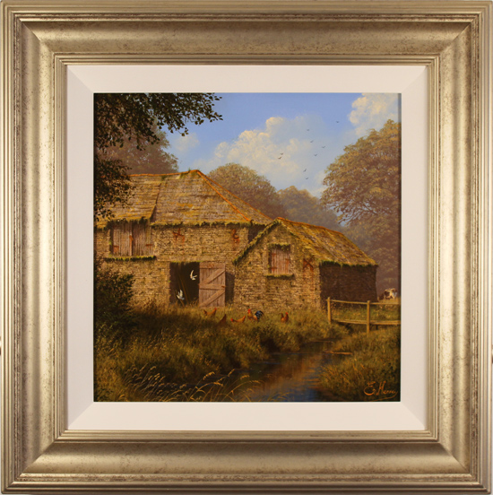 Edward Hersey, Original oil painting on canvas, Oakbridge Farm, The Cotswolds, click to enlarge