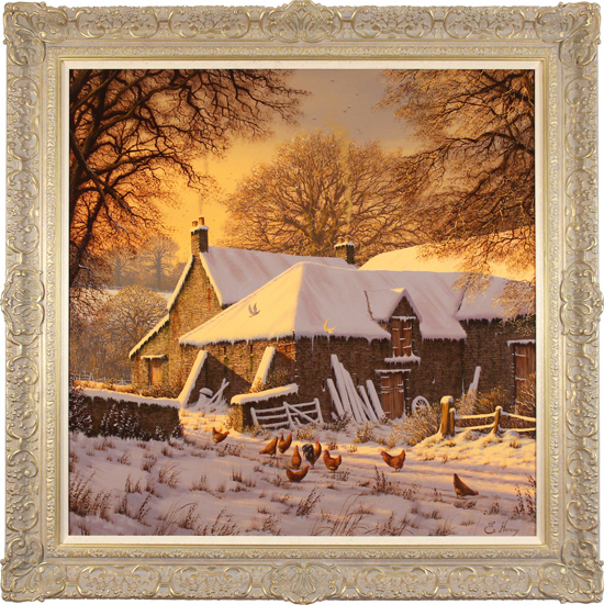 Edward Hersey, Original oil painting on canvas, Winter Warmth, click to enlarge