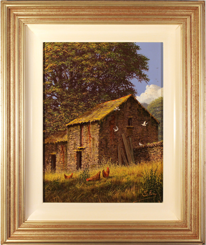 Edward Hersey, Original oil painting on canvas, Cotswolds Farm, click to enlarge