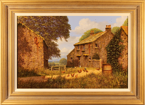 Edward Hersey, Original oil painting on canvas, Cotswold Cottage and ...