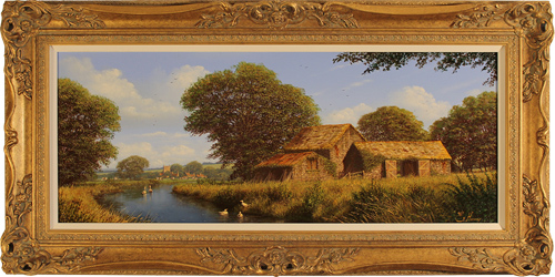 Edward Hersey, Original oil painting on canvas, West Country Scene ...