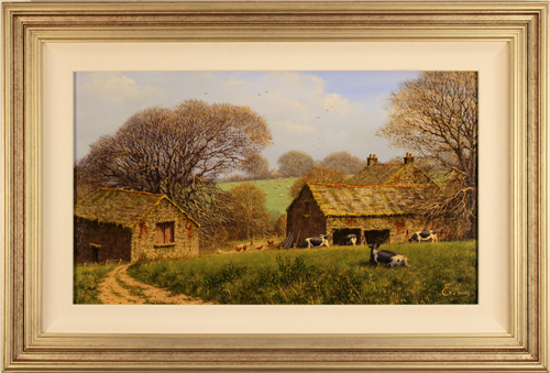 Edward Hersey, Original oil painting on canvas, East Yorkshire Farm House , click to enlarge