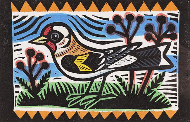 Gerard Hobson, Original linocut print, King Harry