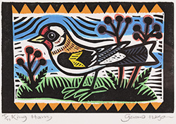 Gerard Hobson, Original linocut print, King Harry
