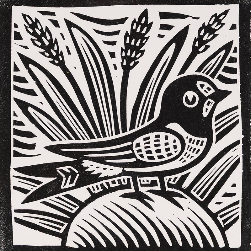 Gerard Hobson, Original linocut print, Swallow