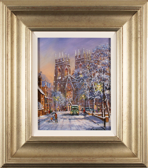 Gordon Lees, Original oil painting on panel, Winter Light, York Minster, click to enlarge