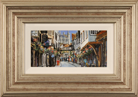 Gordon Lees, Original oil painting on panel, Stonegate, York, click to enlarge