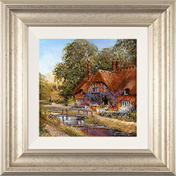 Gordon Lees, Original oil painting on panel, Wisteria Cottage