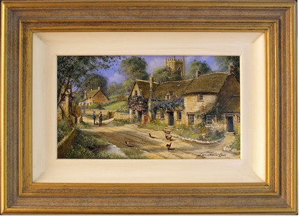 Gordon Lees, Original oil painting on canvas, The Cotswolds, click to enlarge