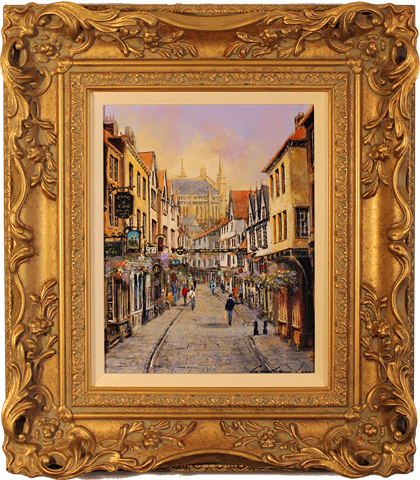 Gordon Lees, Original oil painting on canvas, Stonegate, York, click to enlarge