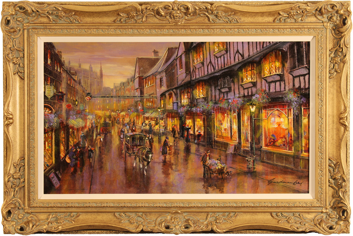 Gordon Lees, Original oil painting on canvas, Evening Lights in ...