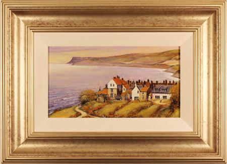 Gordon Lees, Original oil painting on panel, Robins Hood Bay, click to enlarge