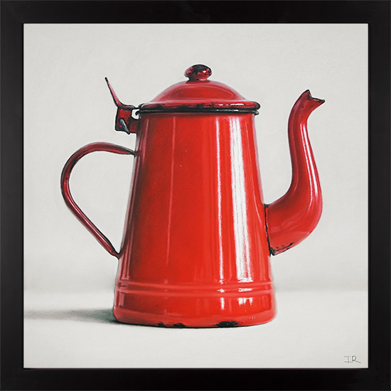 Ian Rawling, PS, Pastel, Red Coffee Pot