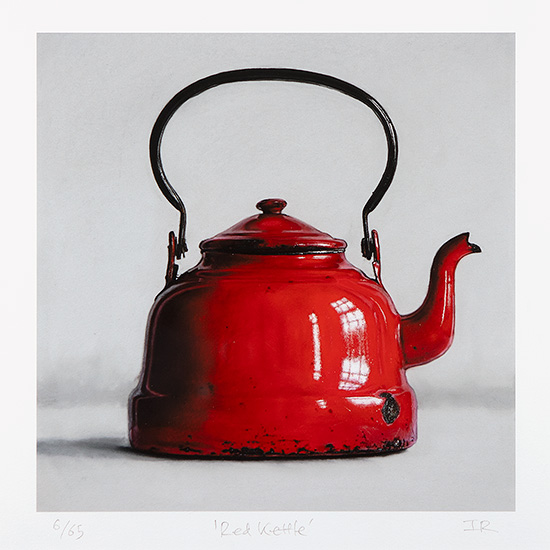 Ian Rawling, PS, Signed limited edition print, Red Kettle