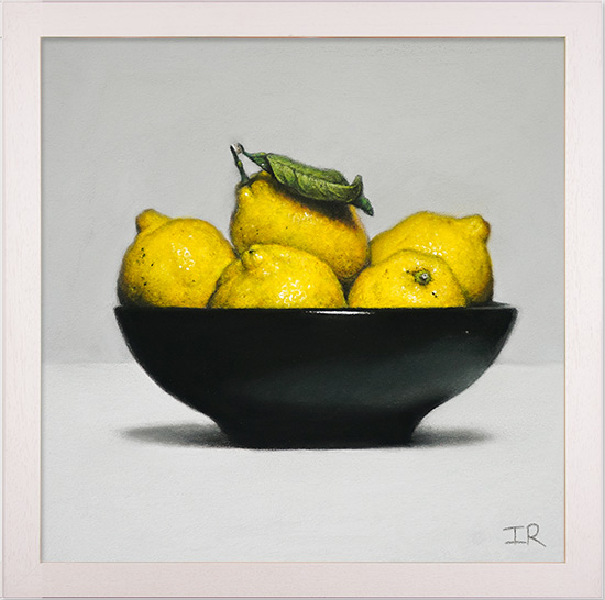 Ian Rawling, PS, Pastel, Bowl of Lemons