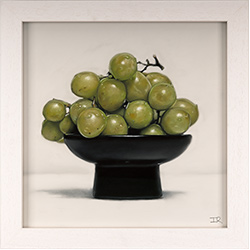 Ian Rawling, PS, Pastel, Green Grapes, Black Bowl