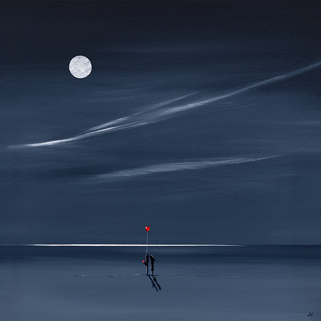 Jay Nottingham, Original oil painting on panel, Moonlight Suprise